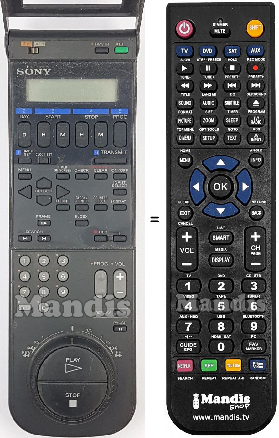 Telecomando equivalente RMT-V 133