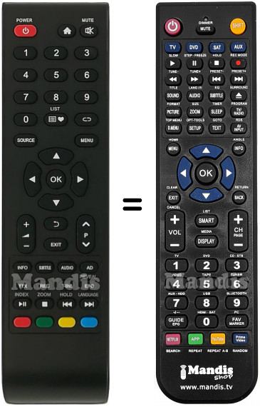 Telecomando equivalente Stream System BM40L81+