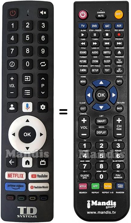 Telecomando equivalente TD Systems 7601-ZS1220-0020TDS1