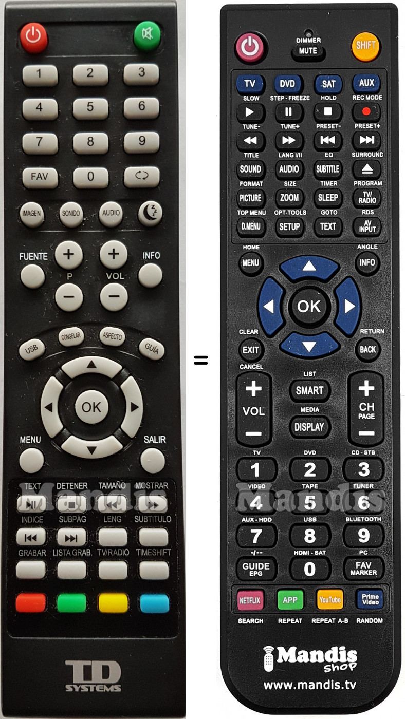 Telecomando equivalente TD Systems K48DLS6F