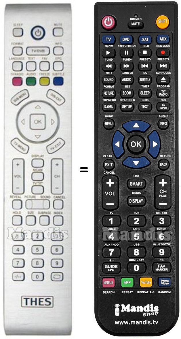 Telecomando equivalente THES REMCON585