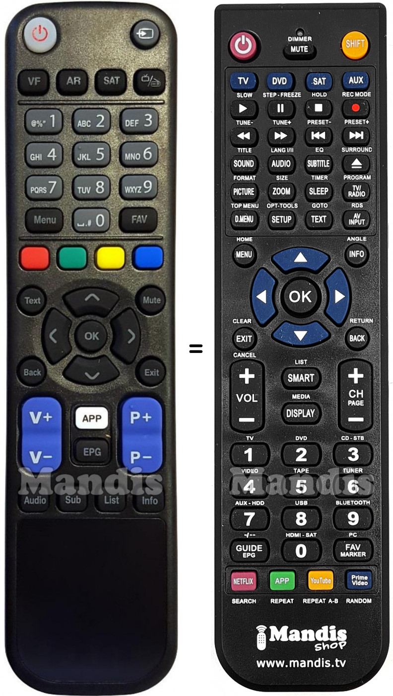 Telecomando equivalente TS9011HD