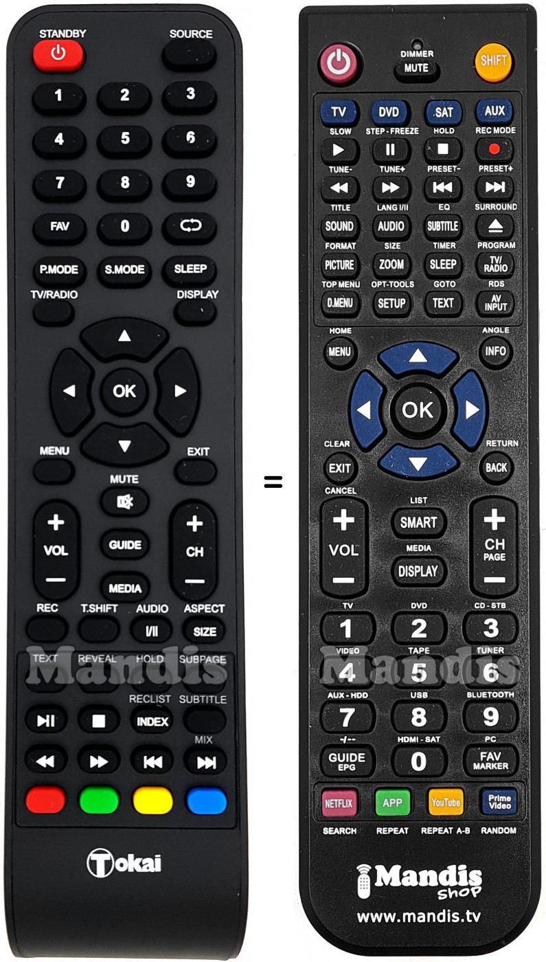 Telecomando equivalente Tokai TTE-24C3104K