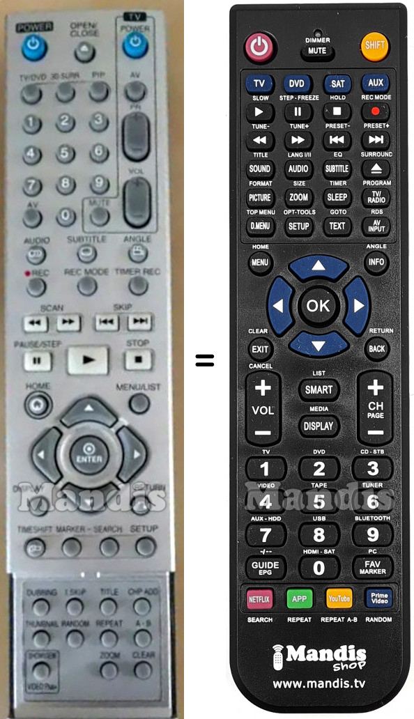 Telecomando equivalente DRH-5000