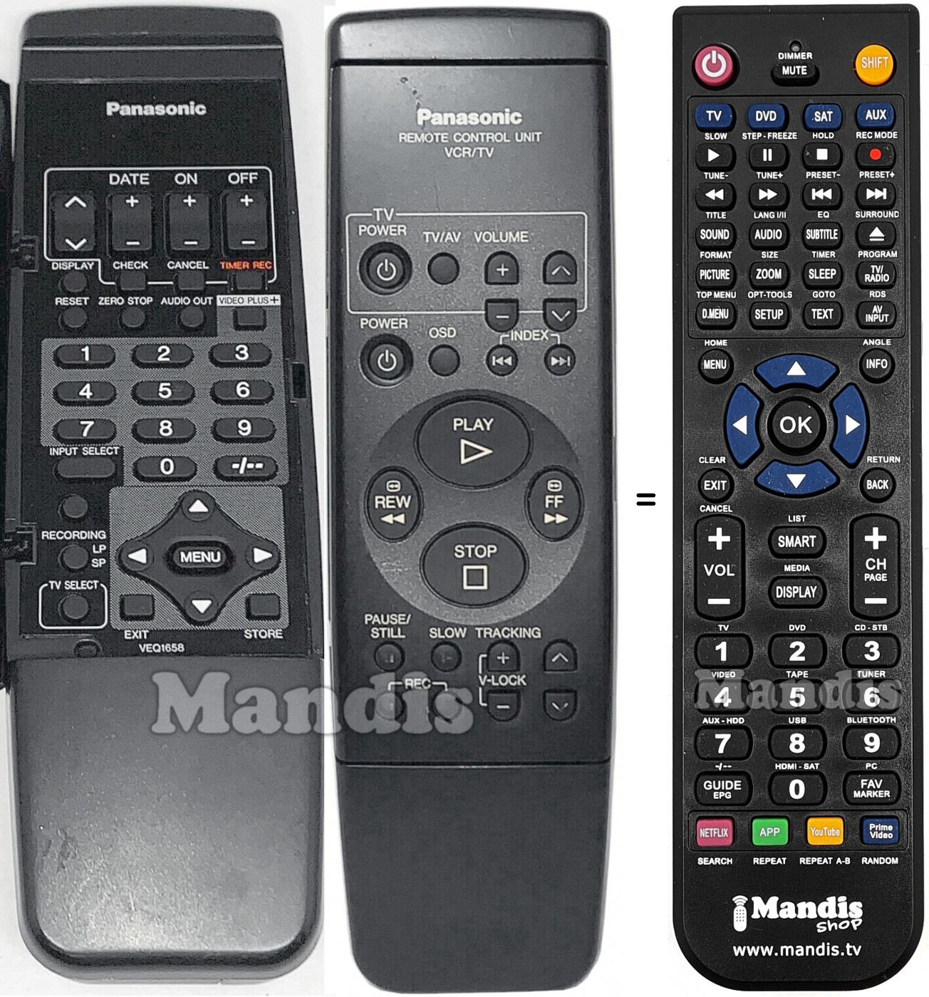 Telecomando equivalente Toshiba VEQ1658