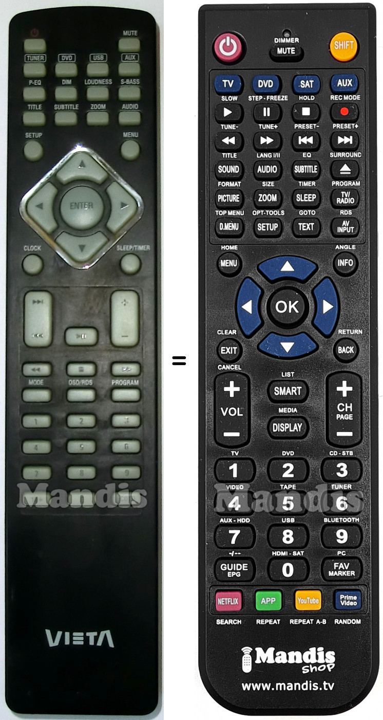 Telecomando equivalente VIETA VIE001