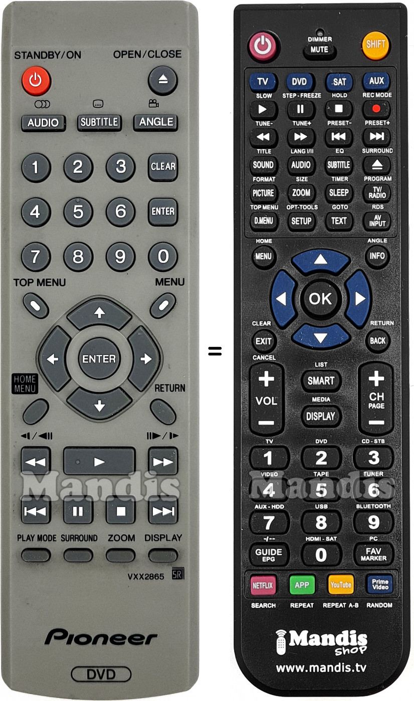Telecomando equivalente Pioneer VXX2865