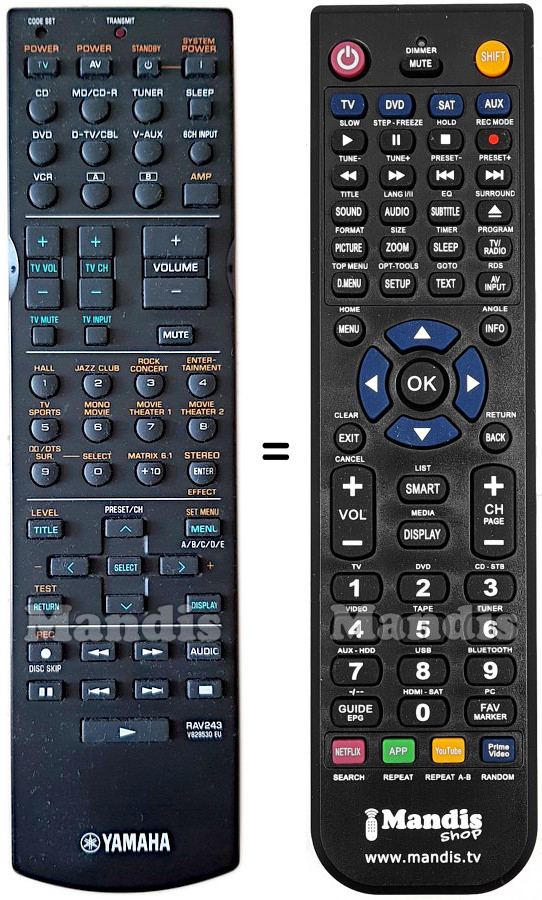 Telecomando equivalente RAV243
