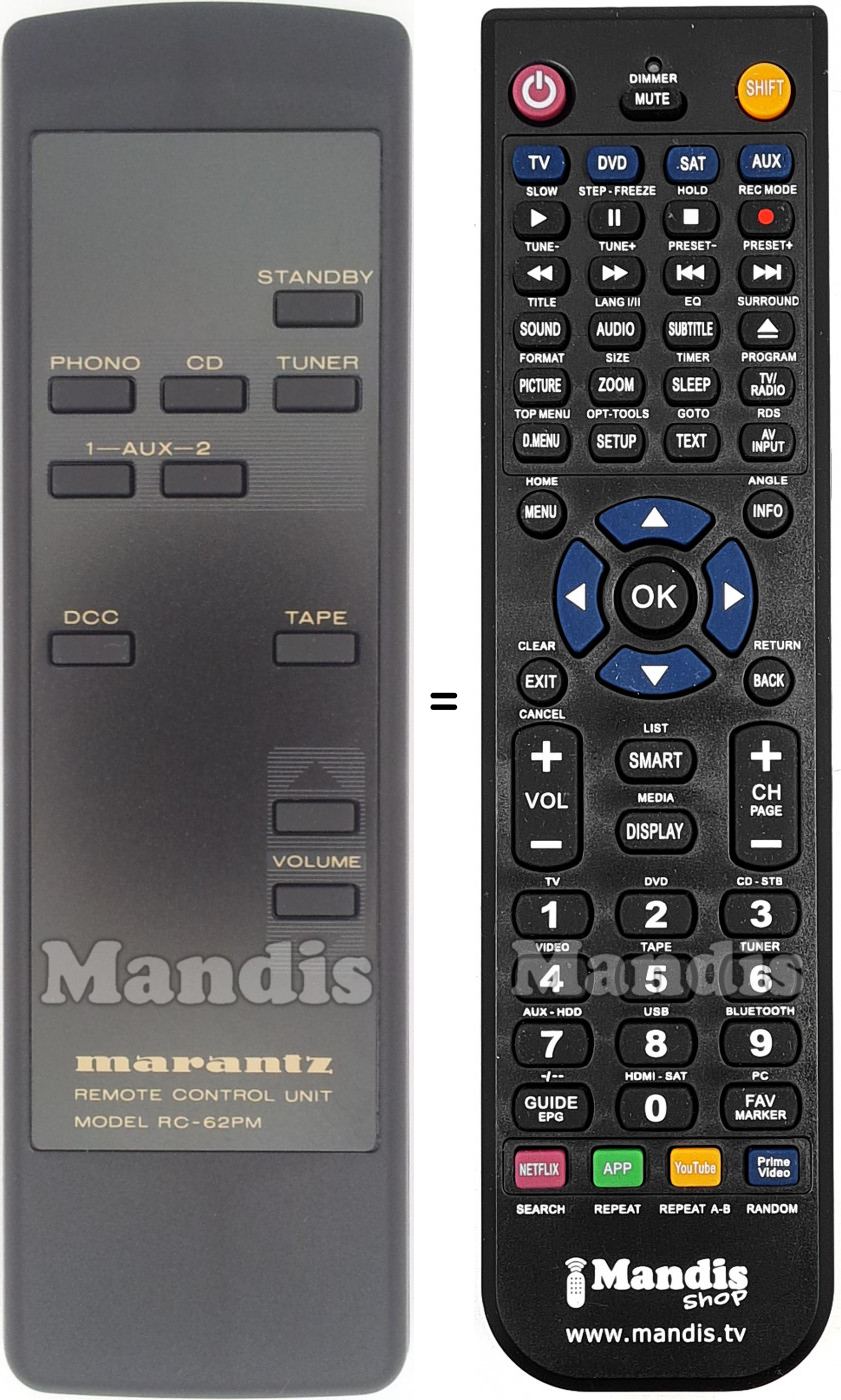 Telecomando equivalente RC-62PM