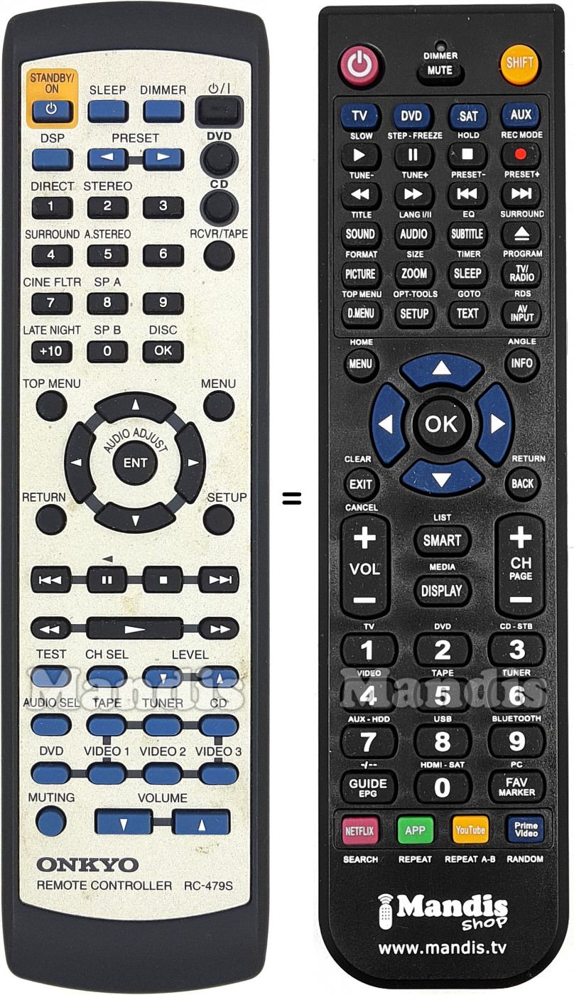 Telecomando equivalente Onkyo RC-479S