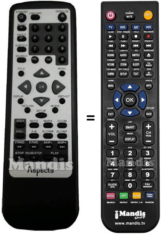 Telecomando equivalente Airis LW109B