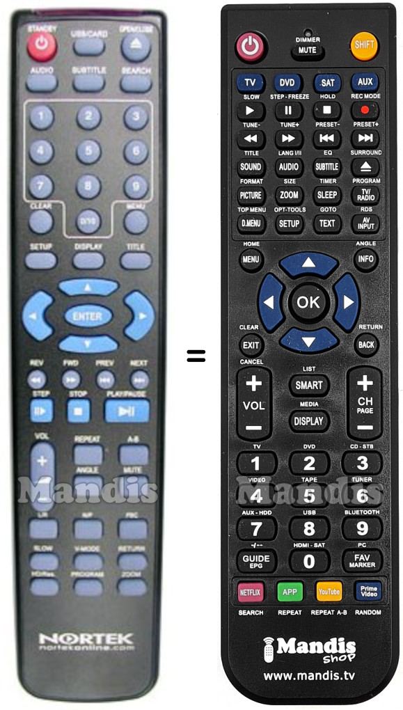 Telecomando equivalente Akai REMCON744