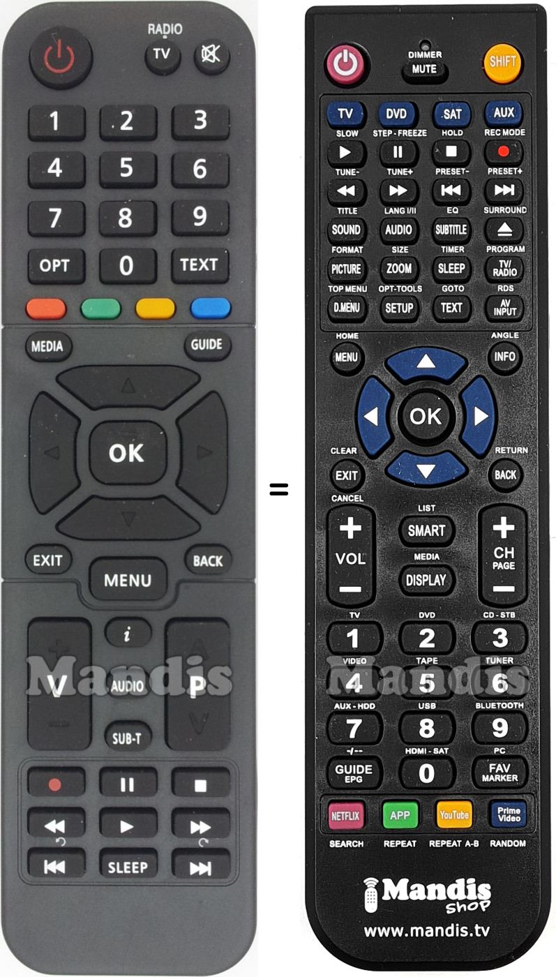 Telecomando equivalente HR-B301