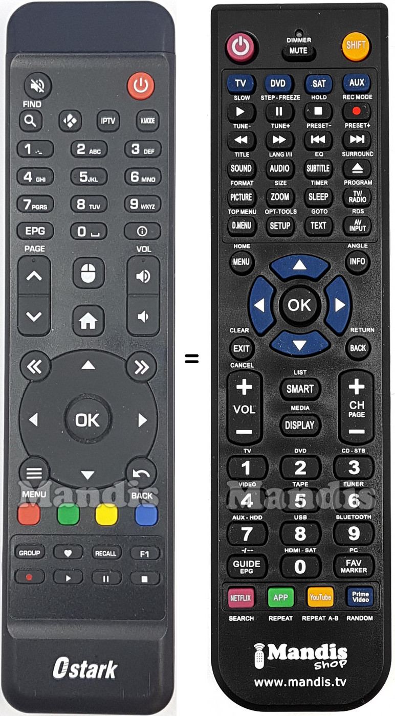 Telecomando equivalente OST001