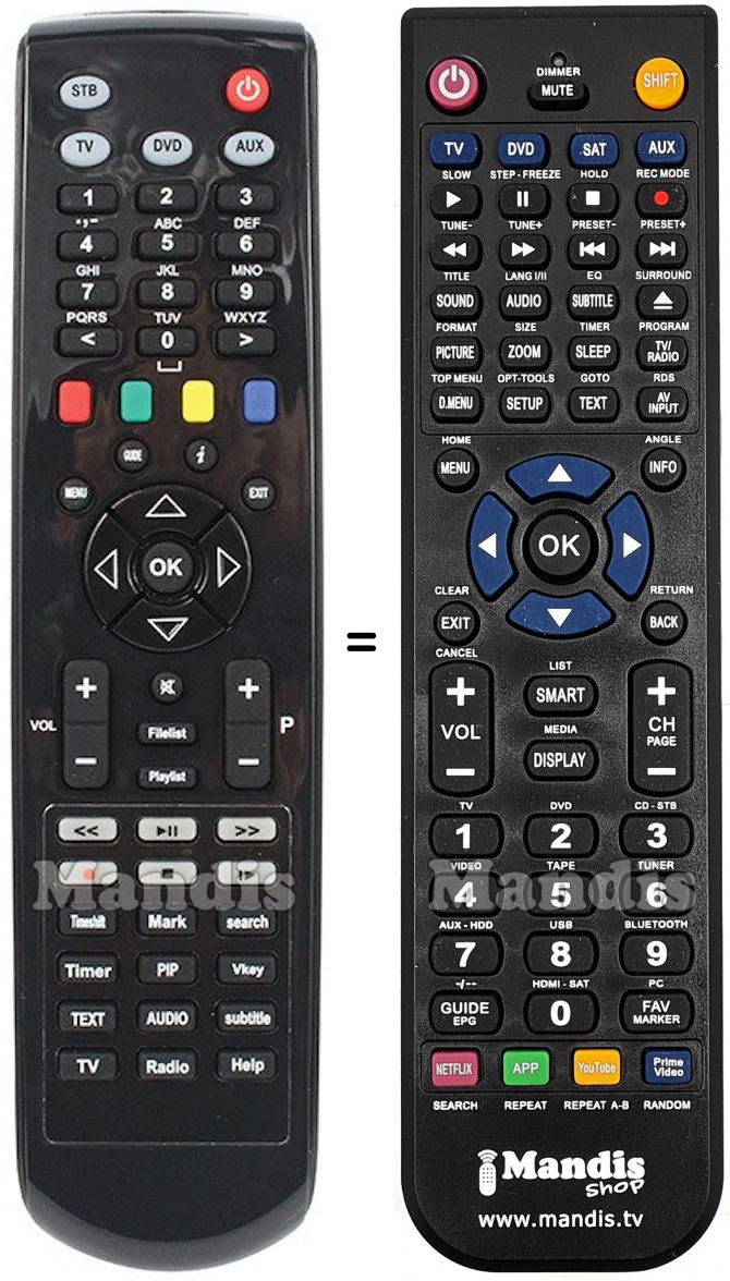 Telecomando equivalente Clarke Tech REMCON048
