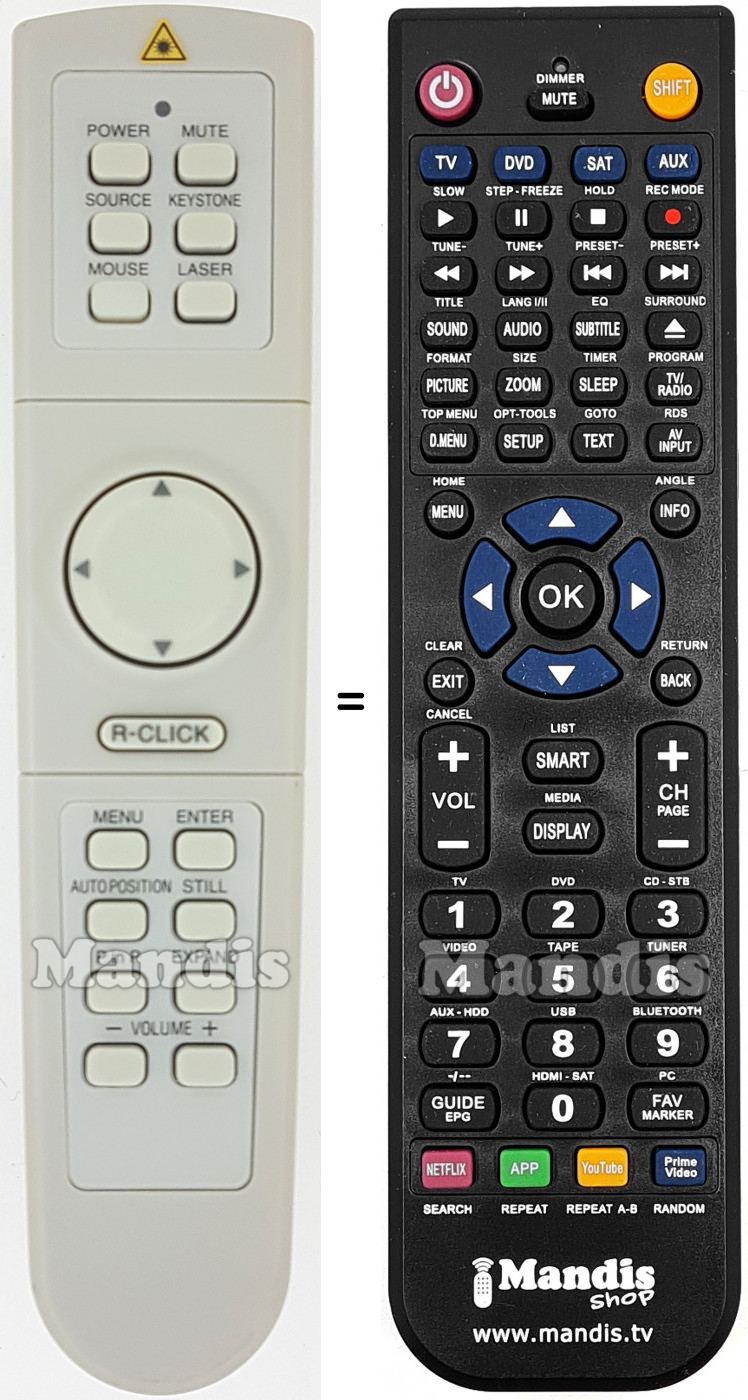 Telecomando equivalente REMCON1646