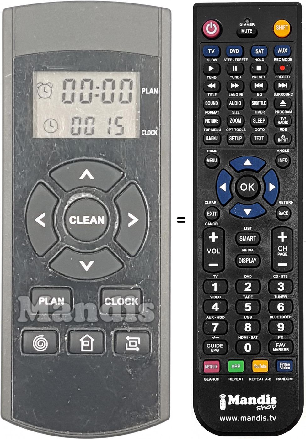Telecomando equivalente MD18500