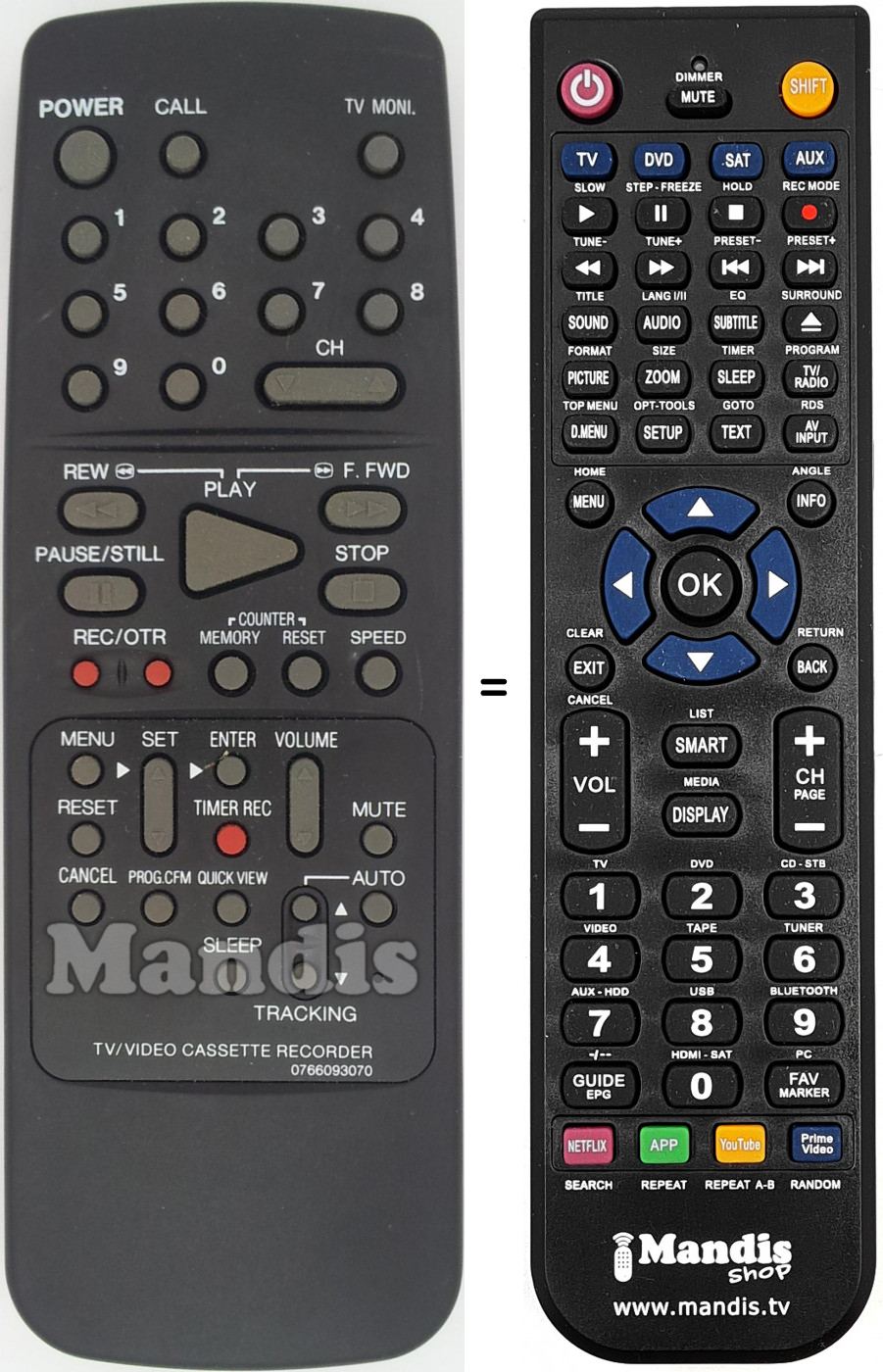 Telecomando equivalente 0766093070