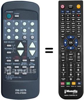 Telecomando equivalente Orion 076 L 078 090