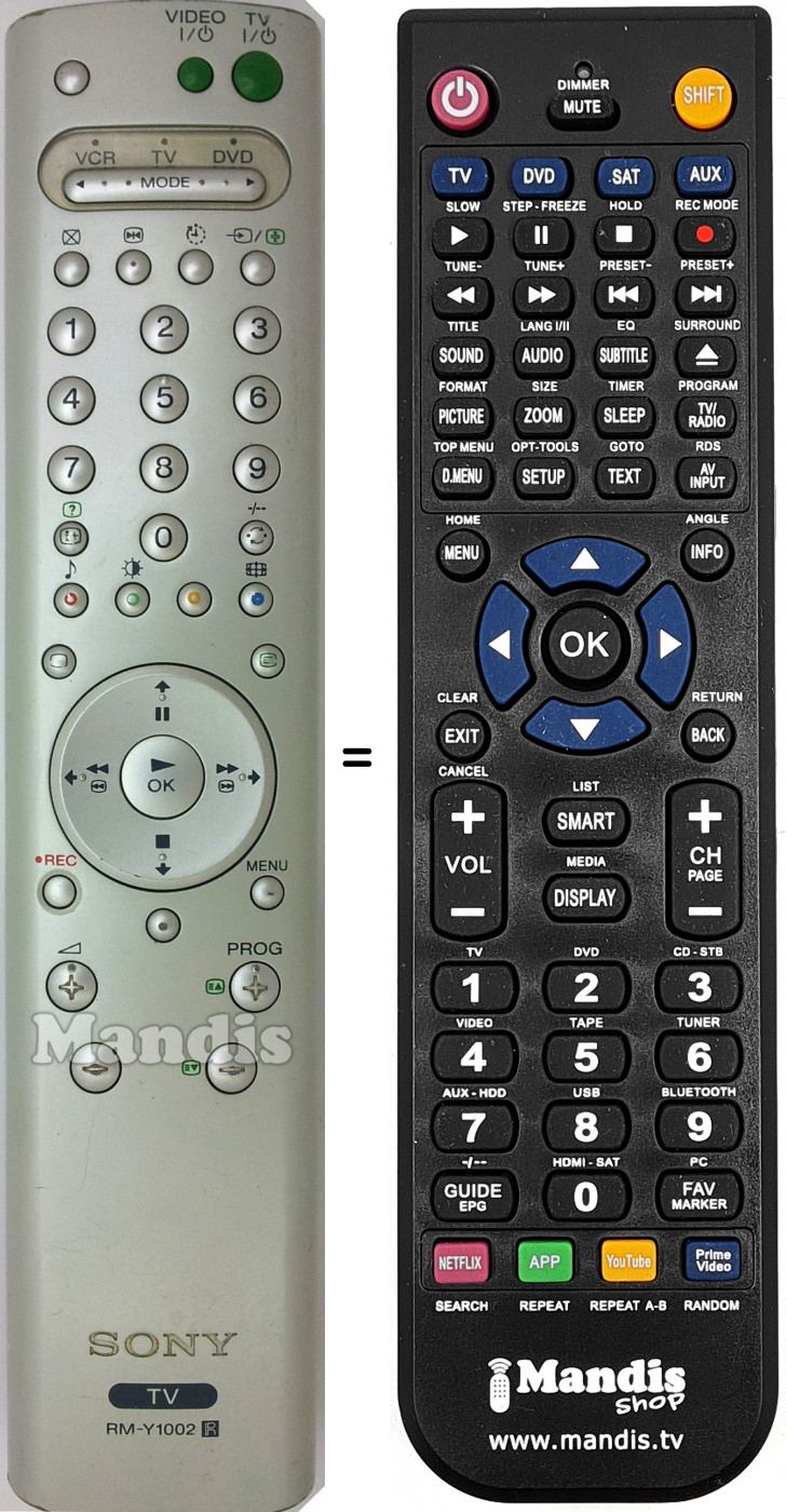 Telecomando equivalente RM-Y1002