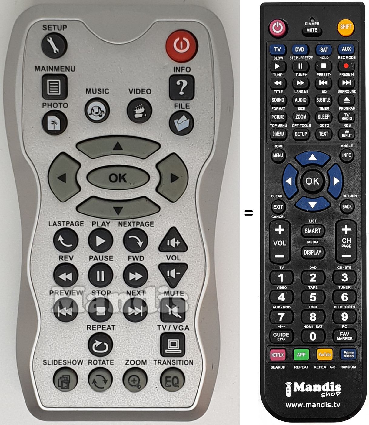 Telecomando equivalente REMCON1557