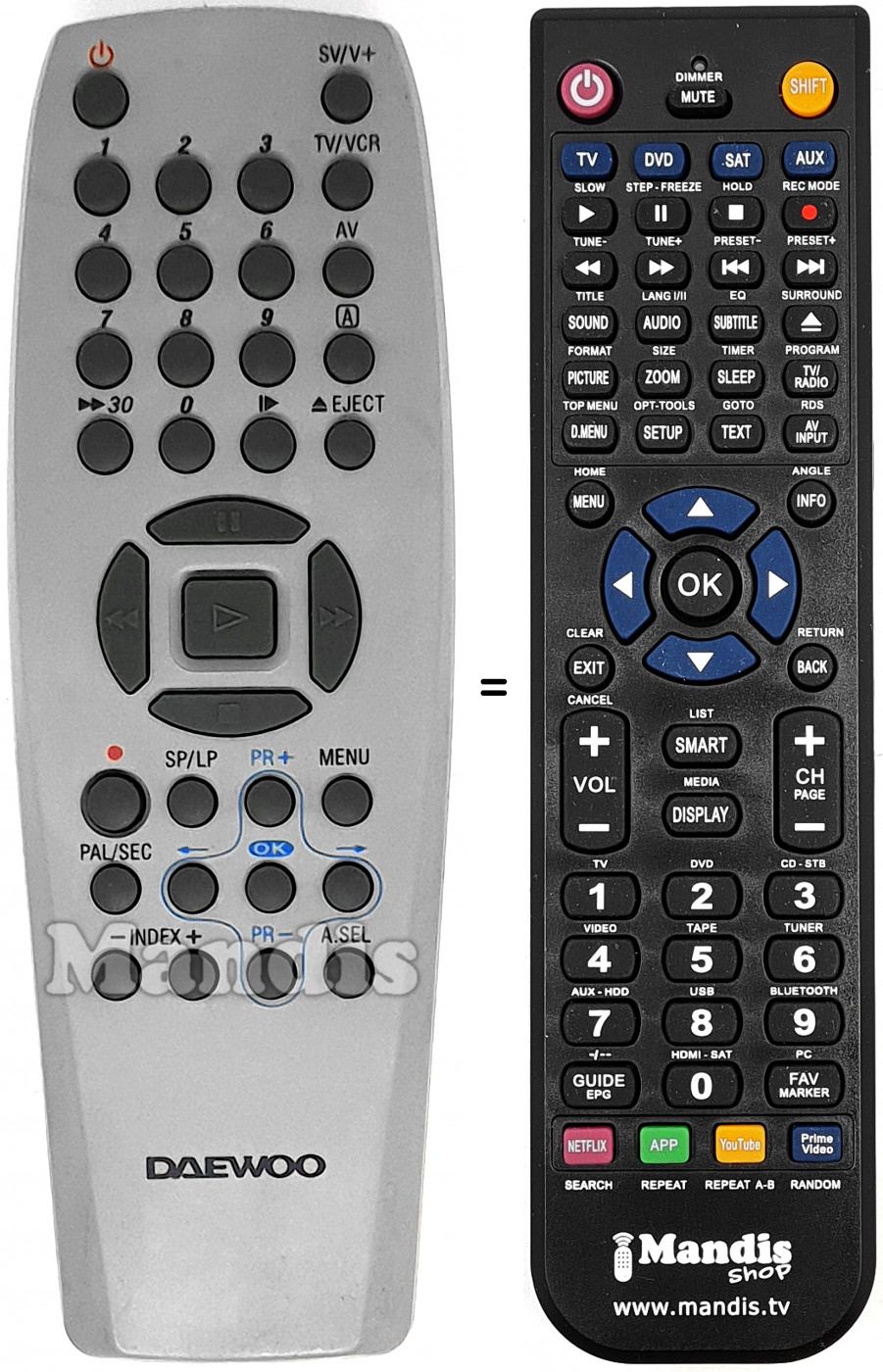 Telecomando equivalente 97P1R2TAA1