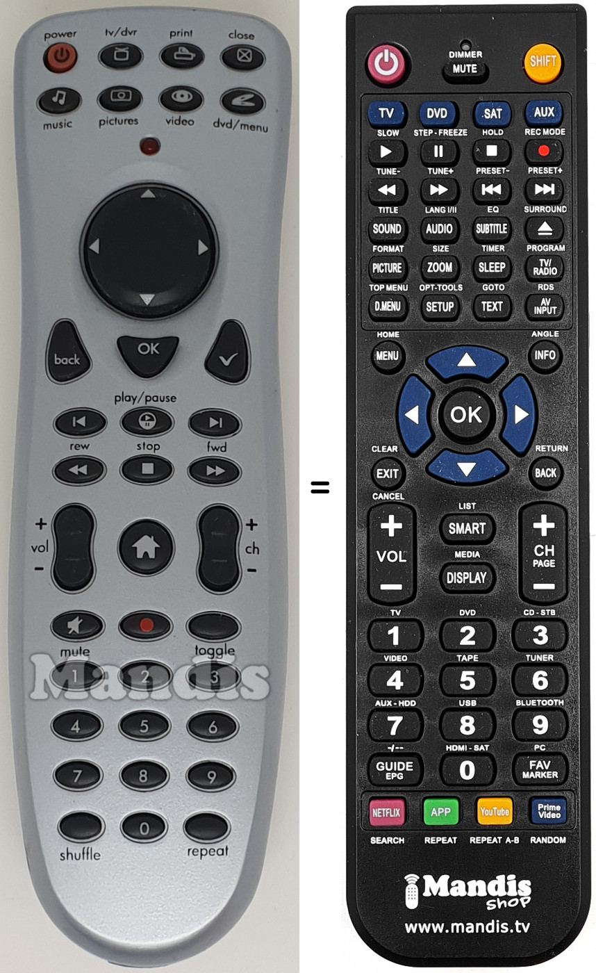 Telecomando equivalente REMCON1561