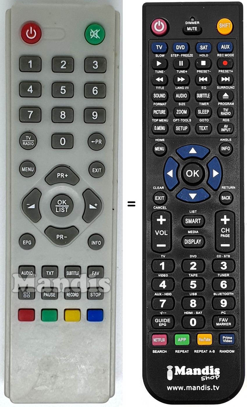 Telecomando equivalente DIUNAMAI REMCON719