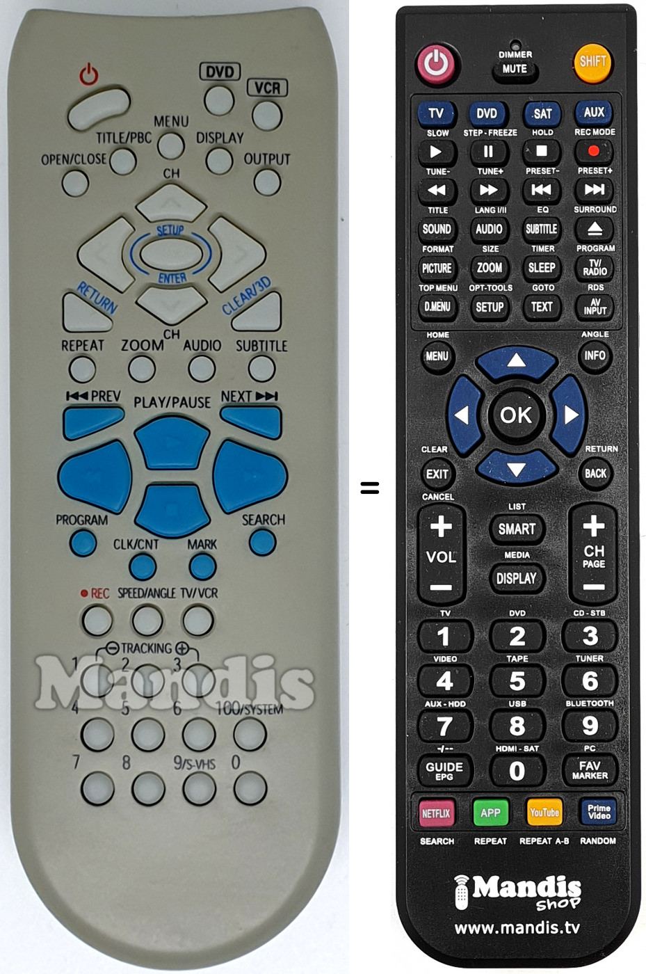 Telecomando equivalente REMCON1579
