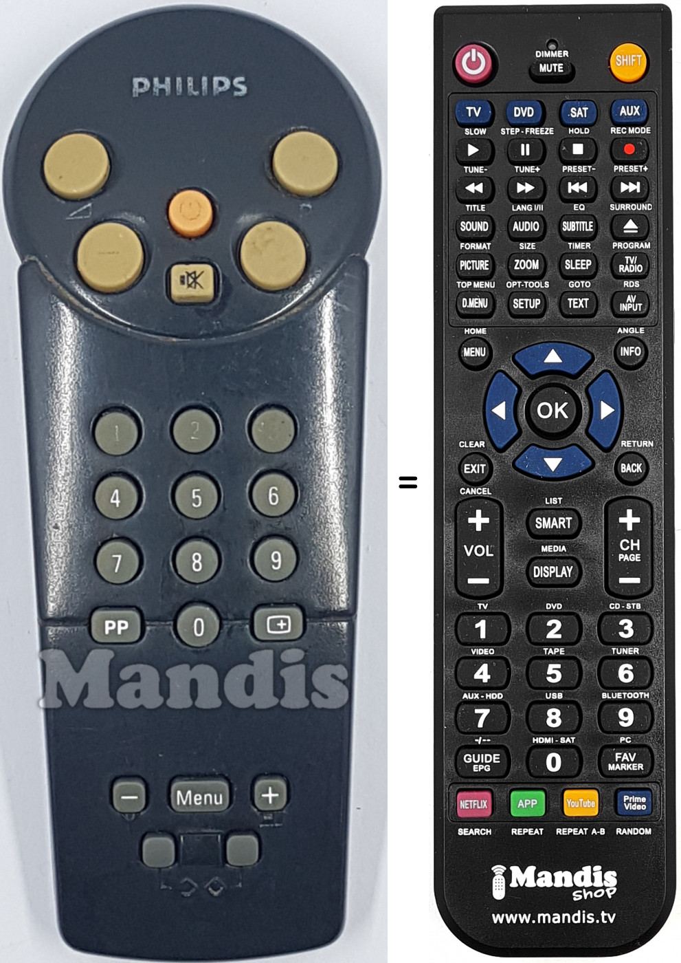 Telecomando equivalente RC8201-01