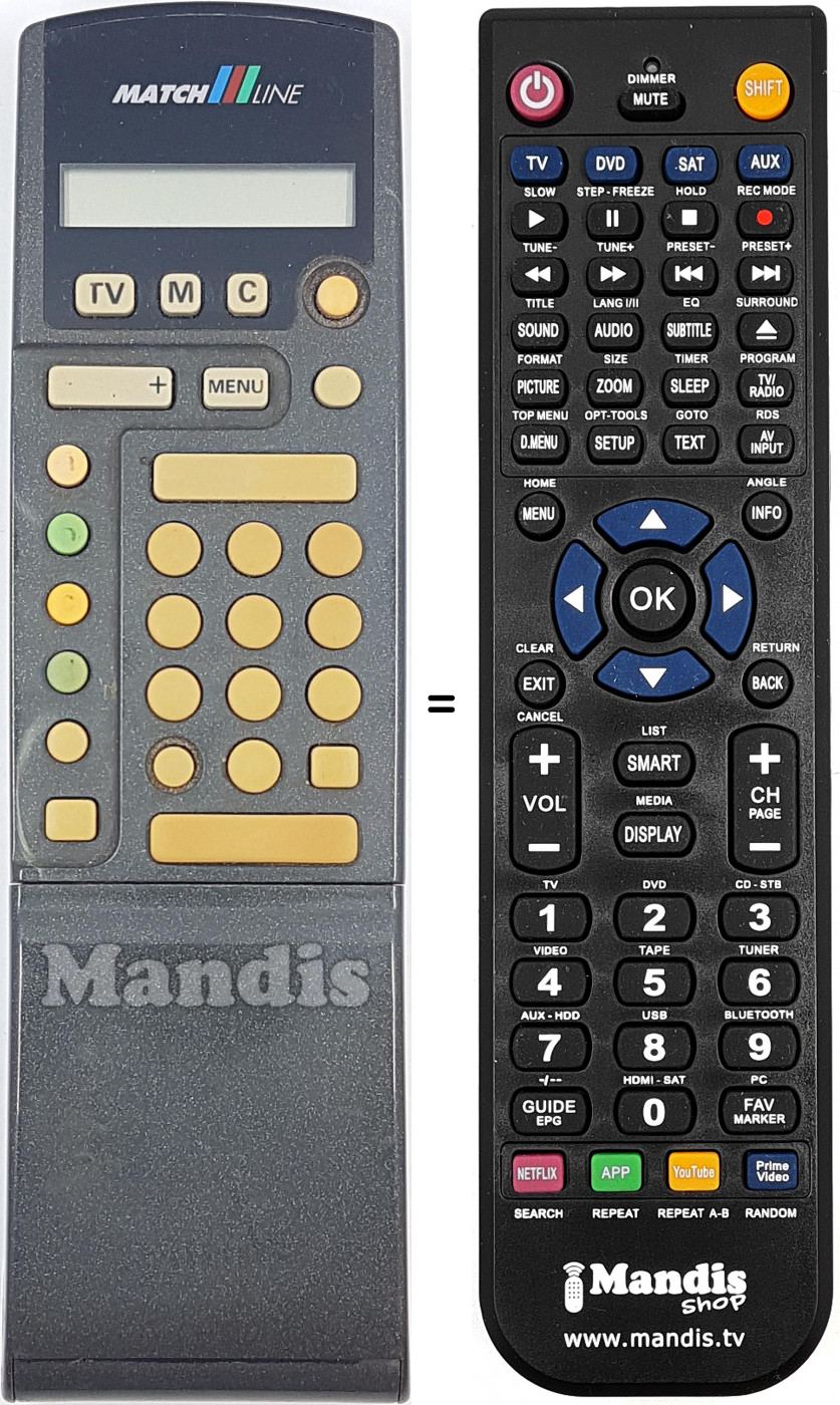 Telecomando equivalente RC710101
