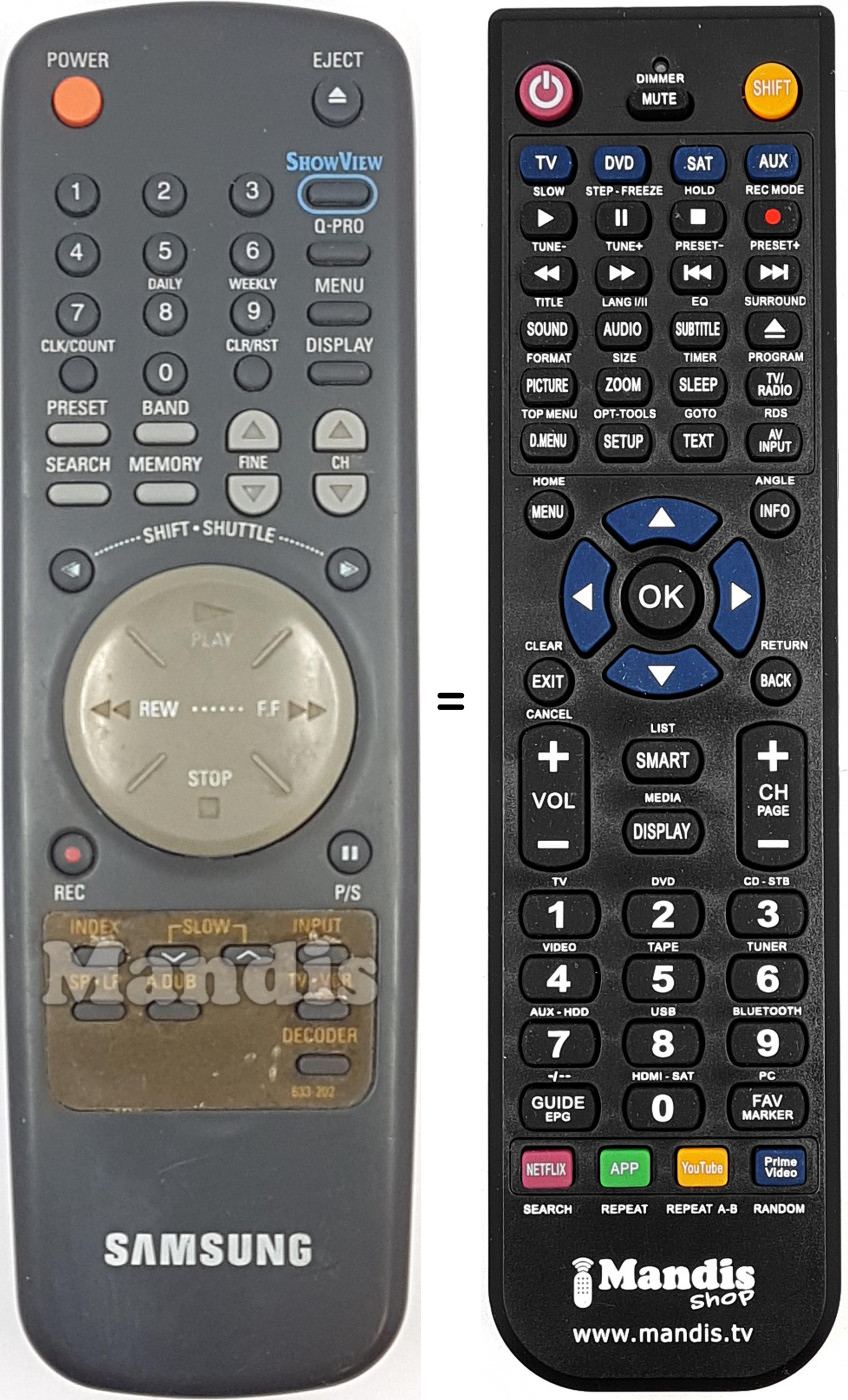 Telecomando equivalente 633-202