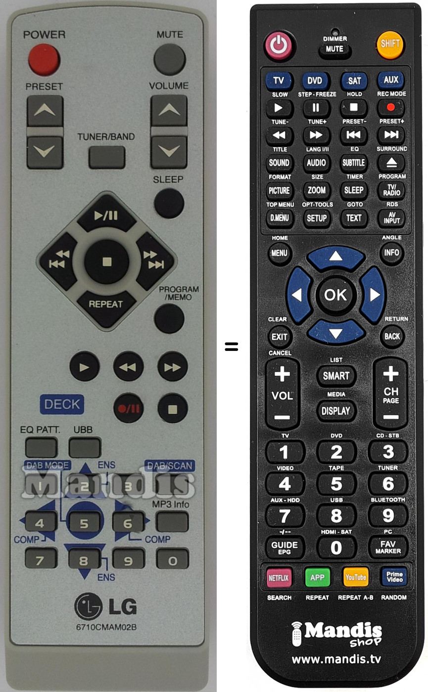 Telecomando equivalente 6710CMAM02B