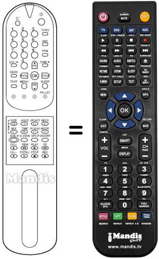 Telecomando equivalente LG 6710V00009M
