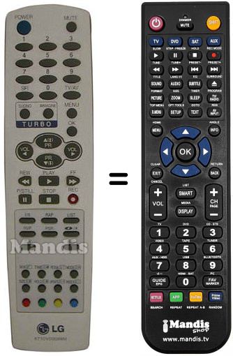 Telecomando equivalente LG 6710V00088B