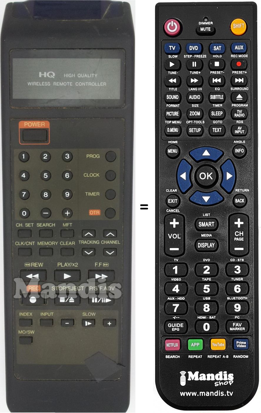 Telecomando equivalente 67643-608-0.SE