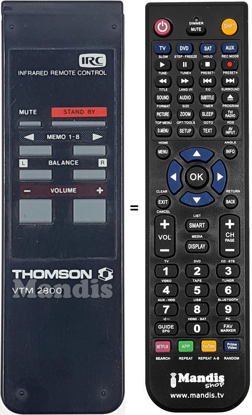 Telecomando equivalente VTM2800