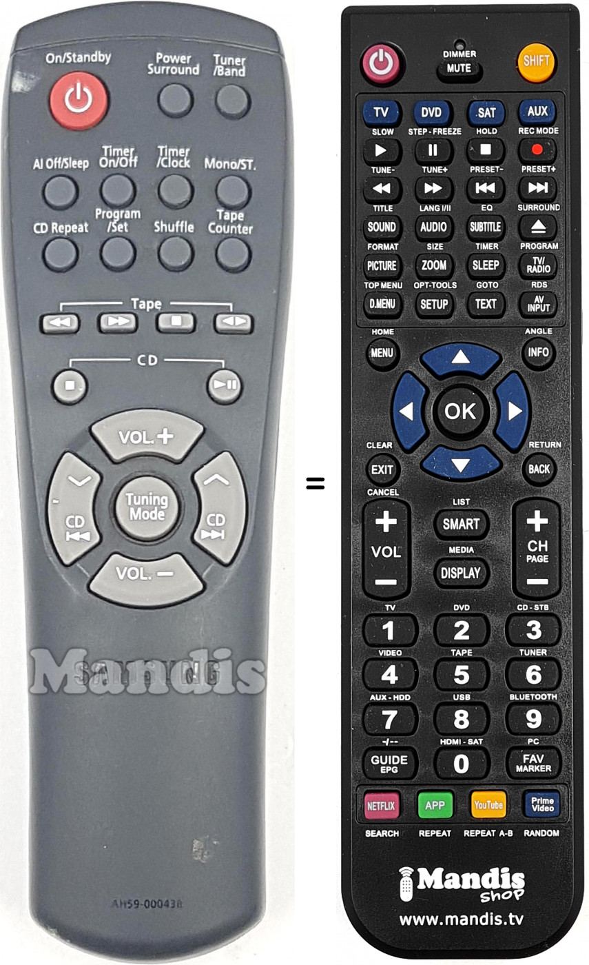 Telecomando equivalente AH59-000438