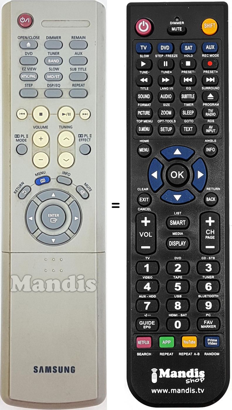 Telecomando equivalente AH59-01323M