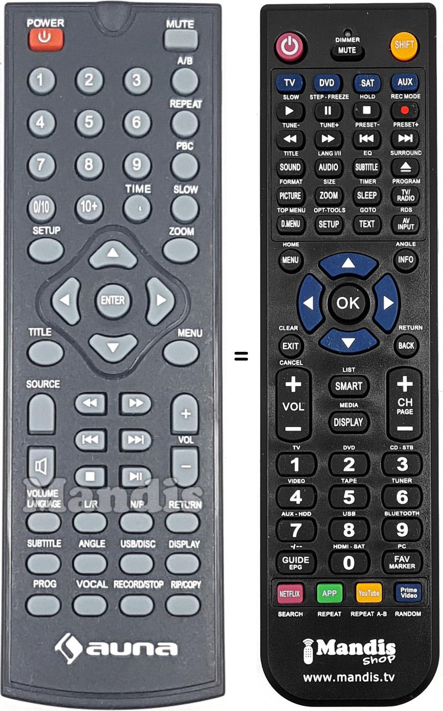 Telecomando equivalente AUNA AUNA001
