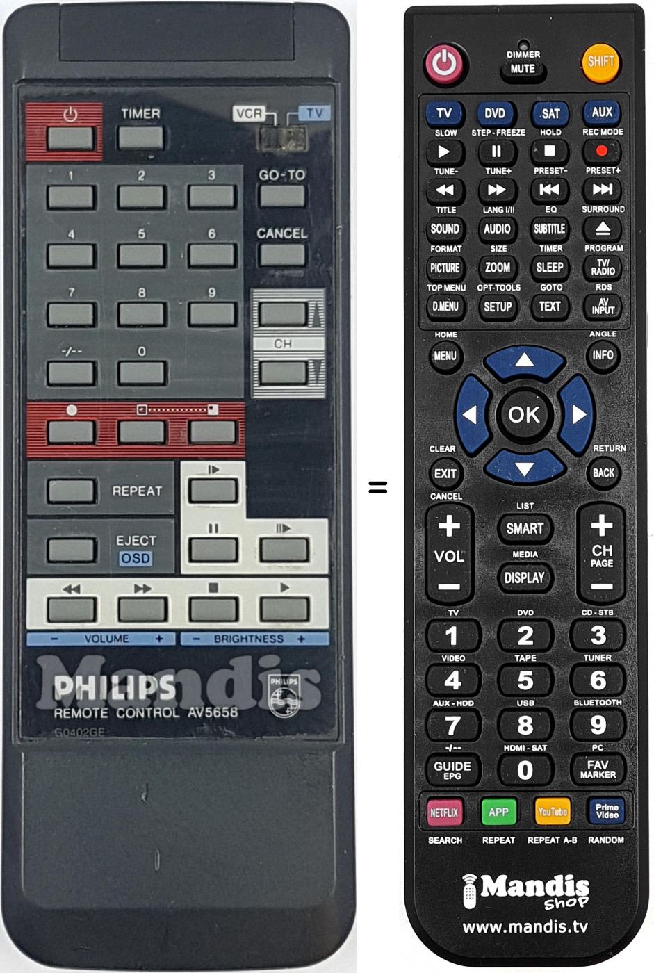 Telecomando equivalente AV5658