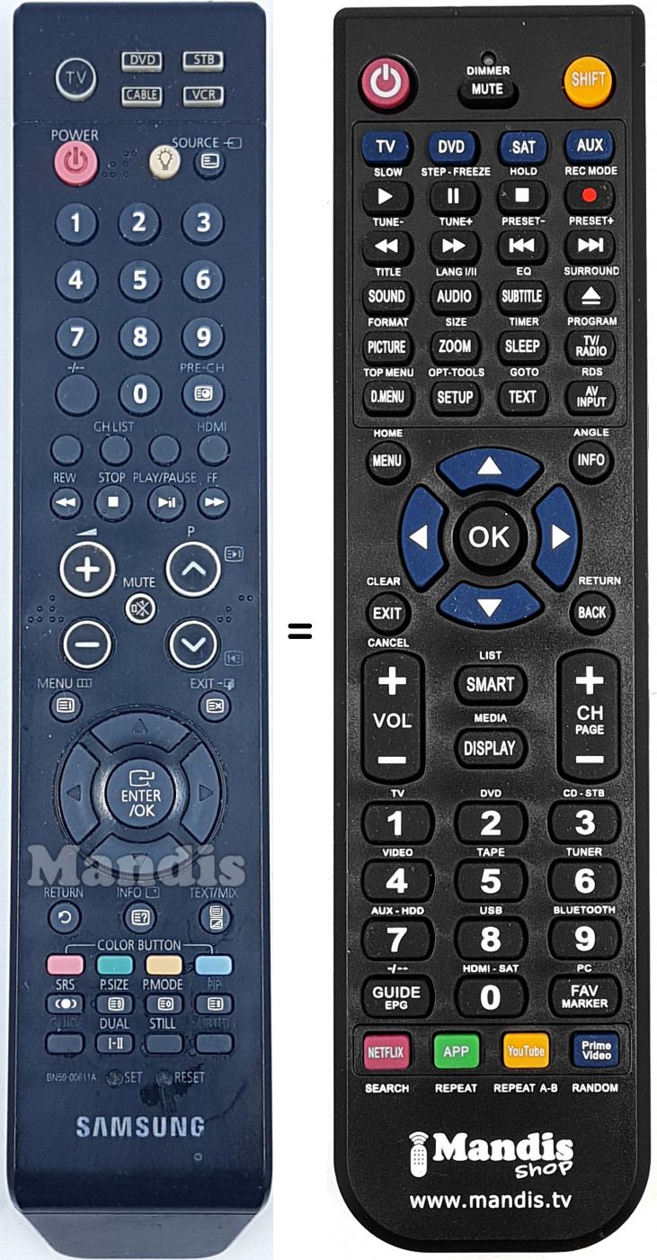 Telecomando equivalente BN9-00611A