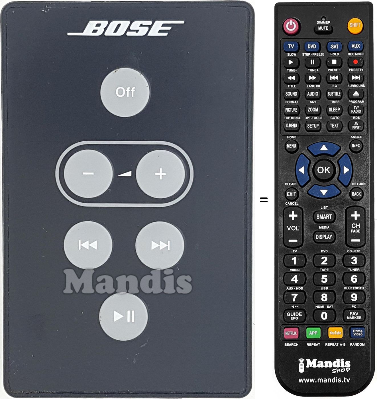 Telecomando equivalente BOSE003