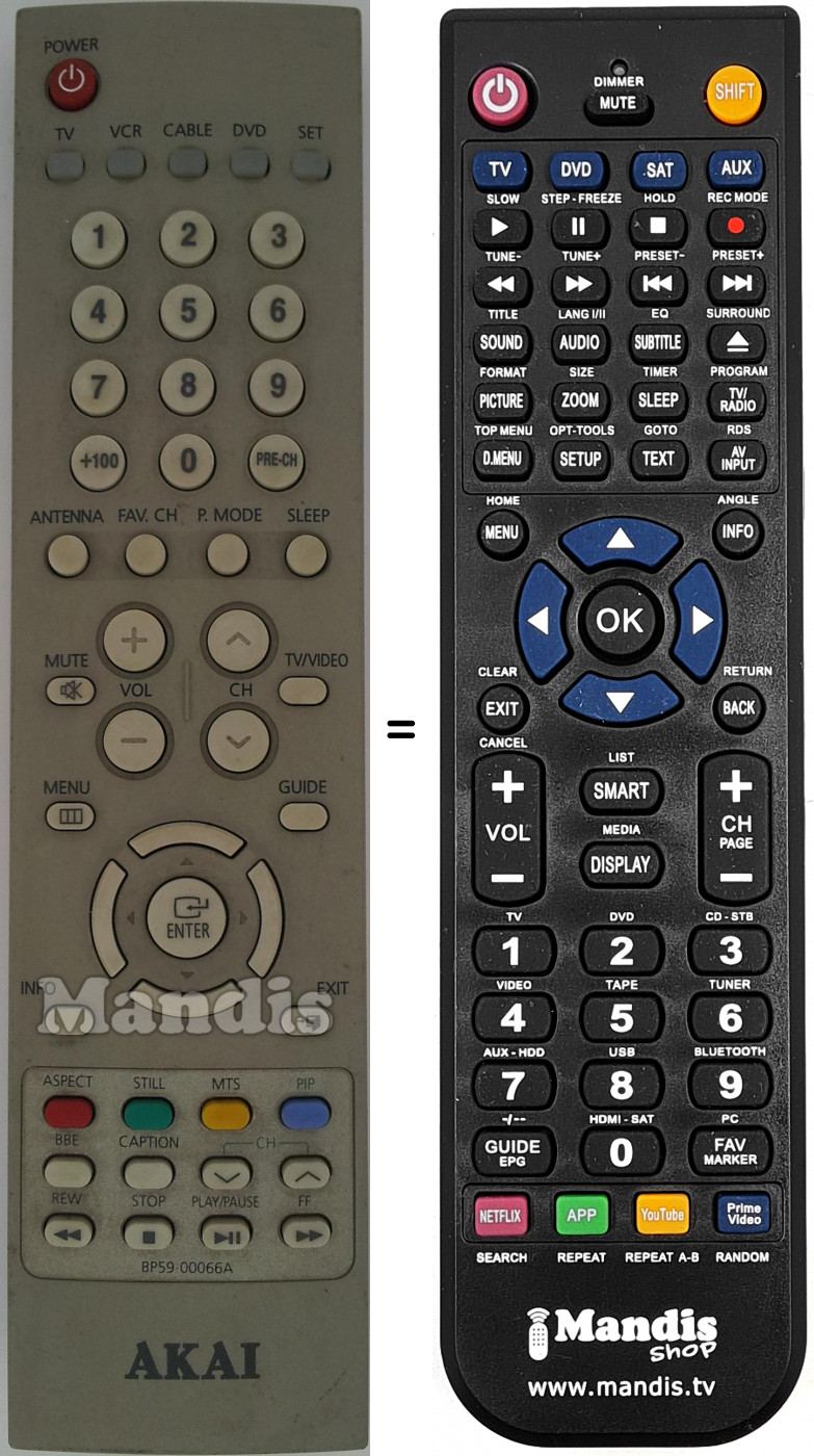 Telecomando equivalente BP5900066A