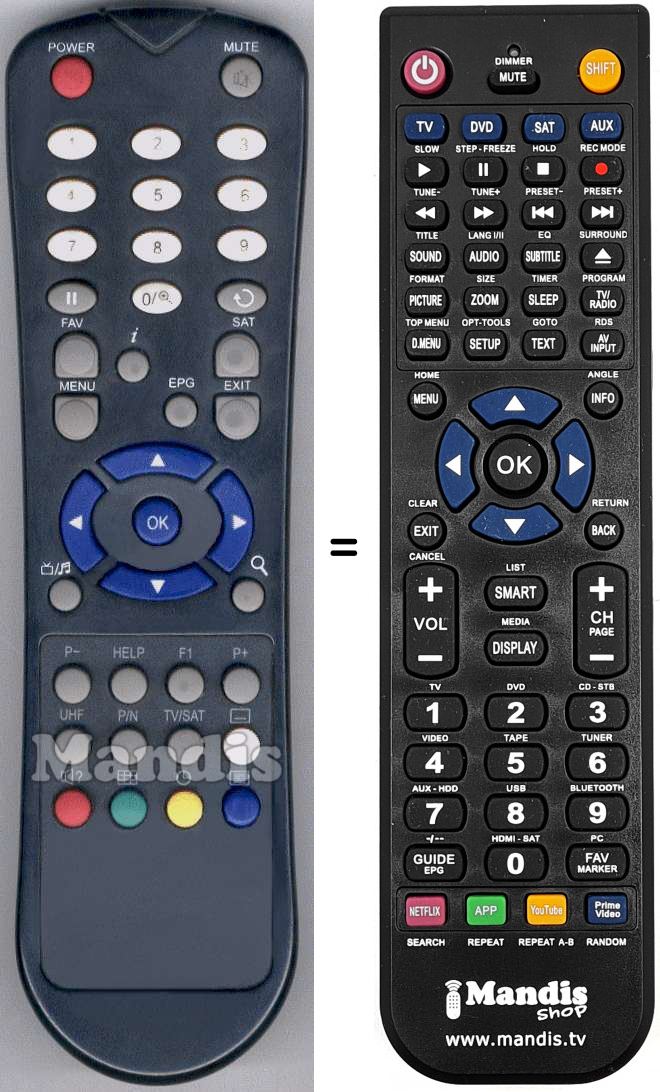 Telecomando equivalente HV8035