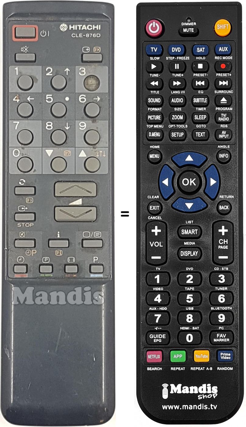 Telecomando equivalente CLE-876D