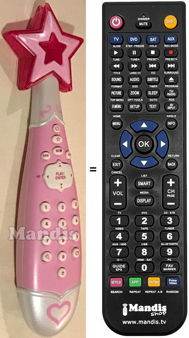 Telecomando equivalente DISNEY001