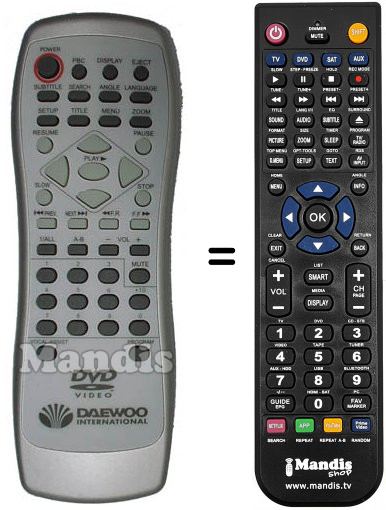 Telecomando equivalente Daewoo REMCON799