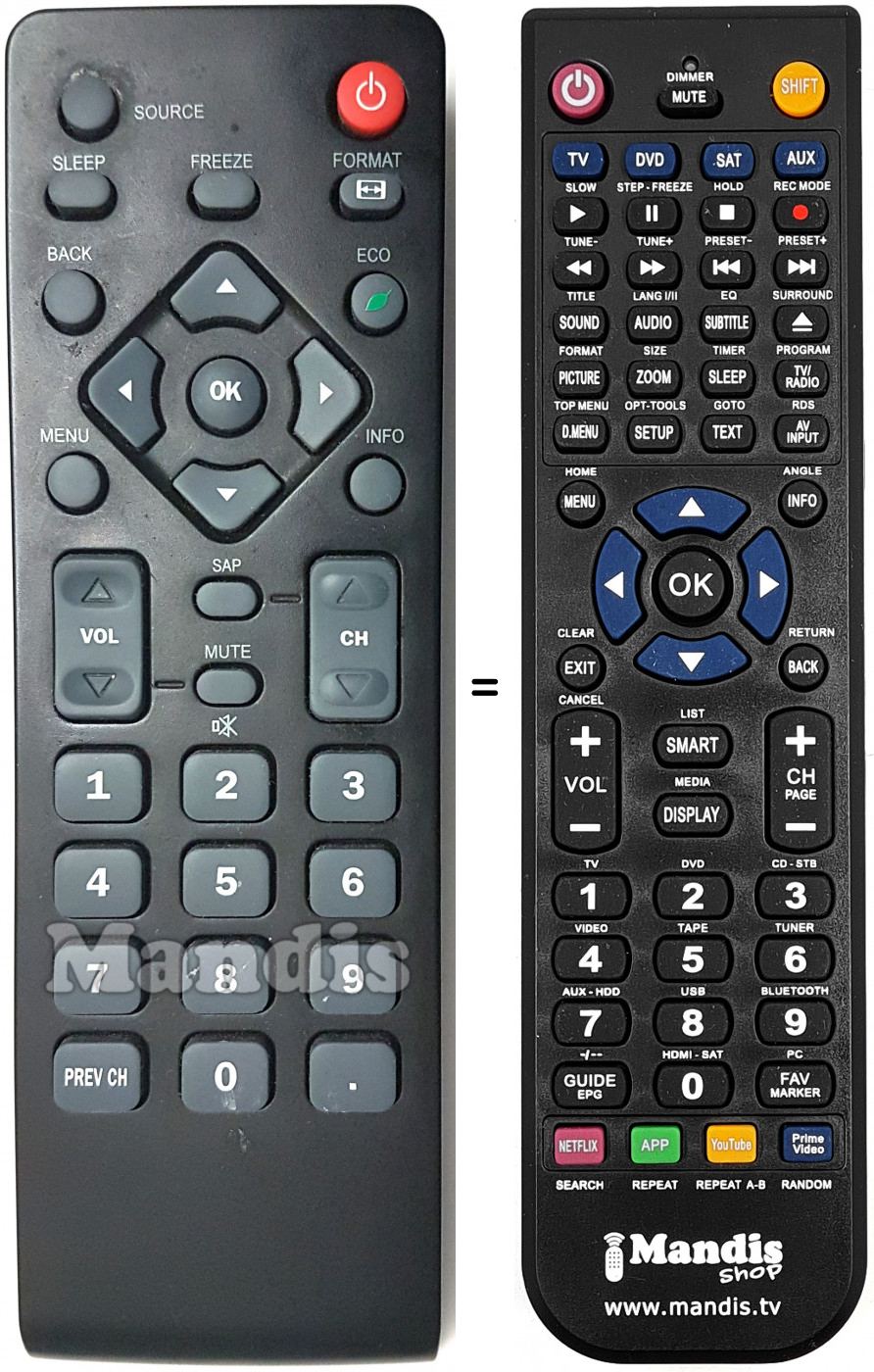 Telecomando equivalente Emerson EME003