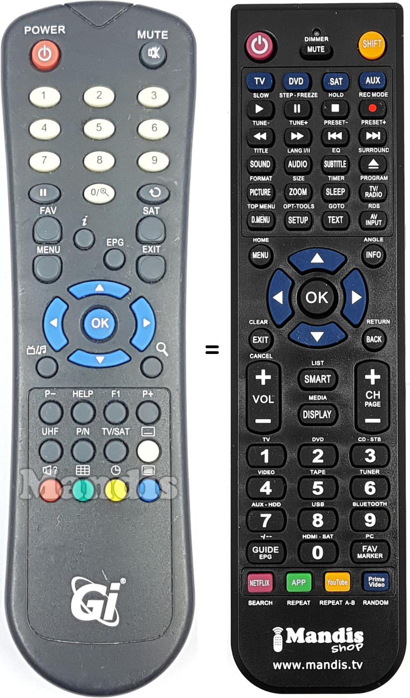 Telecomando equivalente HOF13C425GPD9